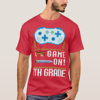 T-shirt Jeu Sur Étudiant De 7E Année Heureux De Retour À S