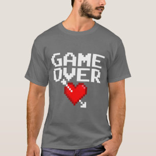 T-shirt Jeu sur Gamer Valentine 8 bits Jeu Pixel Coeur