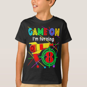 T-shirt Jeu Sur Je Tourne 11 ans Laser Tag Girl Birthd