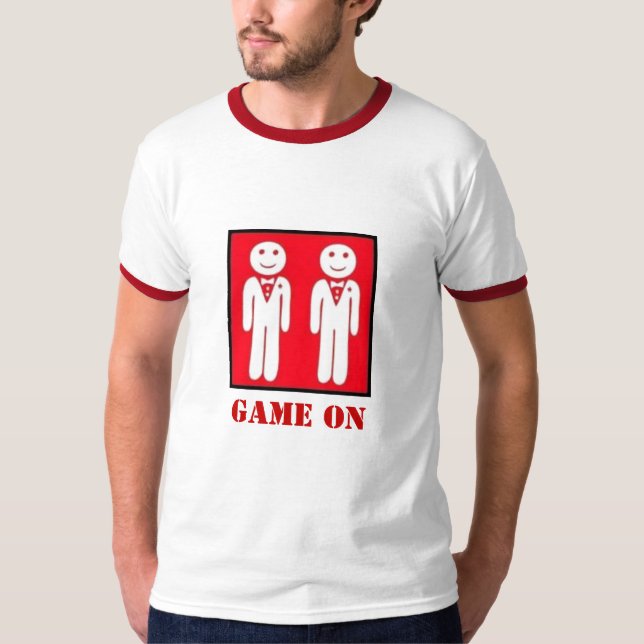 T-shirt Jeu sur la chemise masculine, JEU DESSUS (Devant)