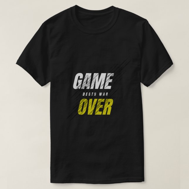 T-shirt Jeu sur la mort guerre Conception de Grunge (Design devant)