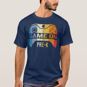 T-shirt Jeu Sur Pré-K Retour À L'École Niveau Pré-K Déverr