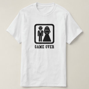T-shirt Jeu terminé Bachelor Stag Party cadeau (noir/bla