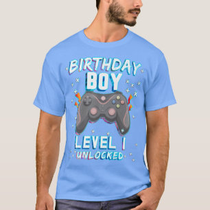 T-shirt Jeu Vidéo 1er Anniversaire Joueur Garçons Niveau 1