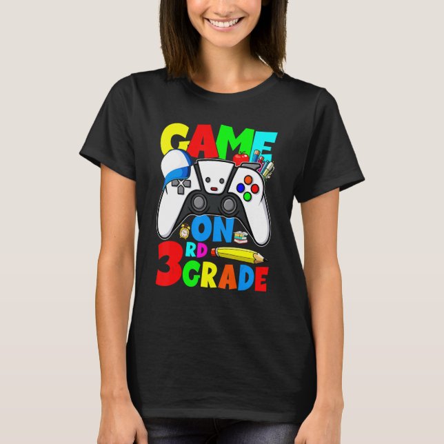 T-shirt Jeu vidéo 3e classe déverrouillée mignonne 3e clas (Devant)