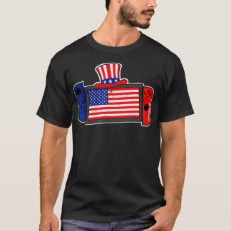 T-shirt Jeu vidéo amusant 4 juillet gamer gamer gamer amér