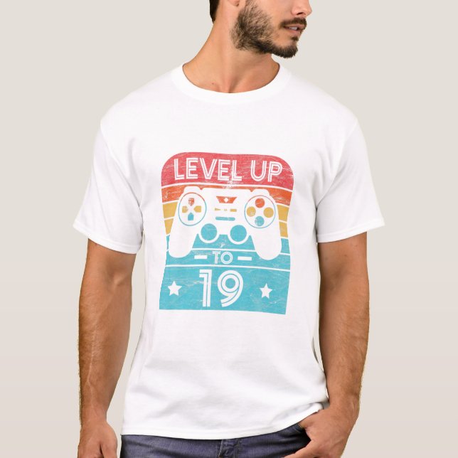 T-shirt Jeu Vidéo Anniversaire 19 ans (Devant)