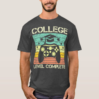 T-shirt Jeu vidéo complet de niveau collégial Gamer