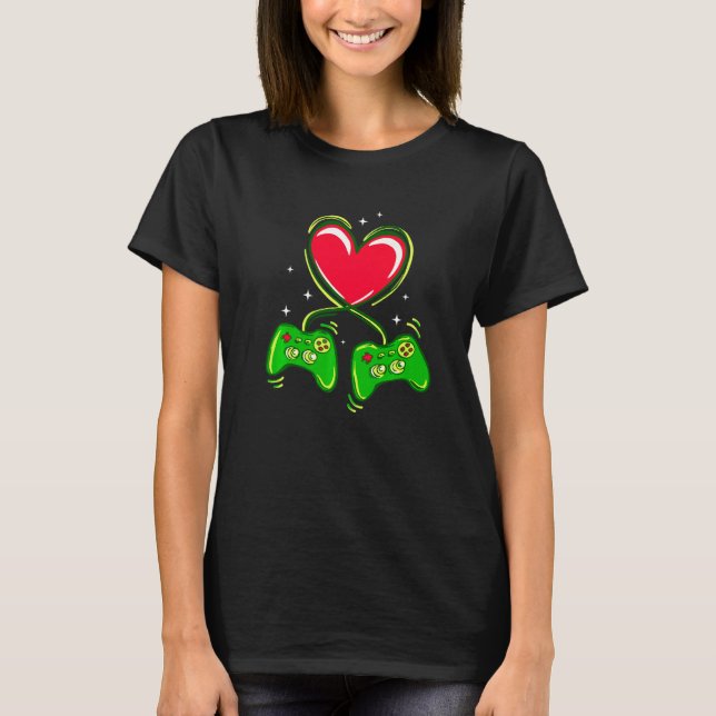 T-shirt Jeu vidéo de la Saint Valentin Joueurs garçons Hom (Devant)
