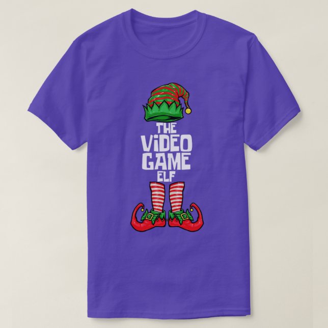 T-shirt Jeu vidéo de Noël Elf (Design devant)