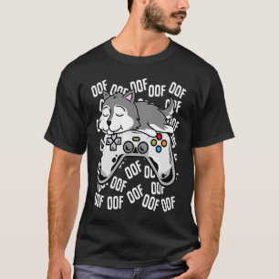 T-shirt Jeu vidéo de siberian husky noob Oof Enfants Garç