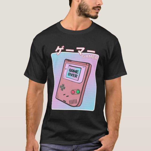 T-shirt Jeu vidéo des années 90 Japonais esthétique Vaporw (Devant)