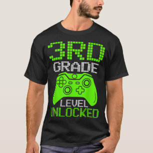 T-shirt Jeu vidéo déverrouillé de 3e année Retour à l'écol