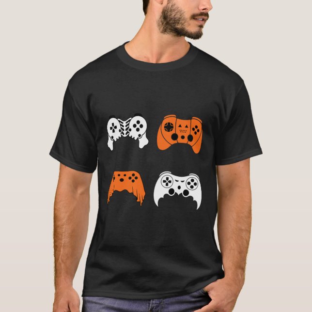 T-shirt Jeu vidéo du contrôleur de jeu d'Halloween Joueur  (Devant)