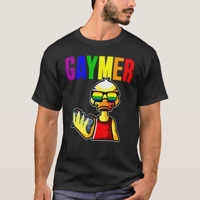 T-shirt Jeu vidéo Gaymer Gay pride Drapeau Joueur Lgbtq Je (Devant)