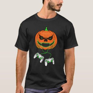 T-shirt Jeu vidéo Halloween Jack-o'-lantern Lover Gamer