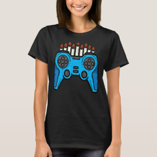 T-shirt Jeu vidéo juif Joueur Hanoukka Chanukah Hommes gar