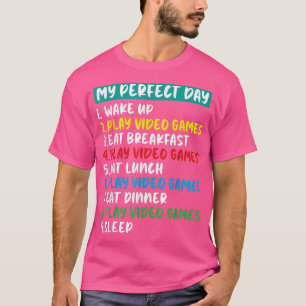 T-shirt Jeu Vidéo Lover Funny Shirts Joueur Mon Jour Parfa