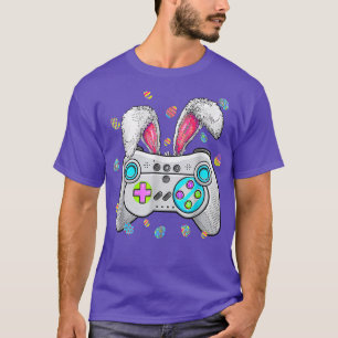 T-shirt Jeu Vidéo Pâques Bunny Gaming Contrôleur Gamer Bo