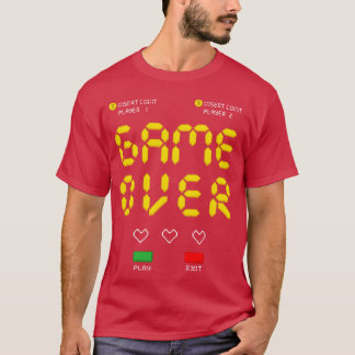 T-shirt Jeu vidéo piétiné Cœur de jeu terminé famille vint