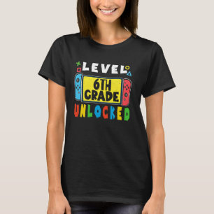 T-shirt Jeu vidéo Retour à l'école 6e année niveau déverro