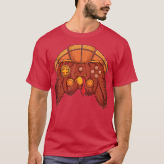 T-shirt Jeu vidéo Thanksgiving Turquie contrôleur Gamer Bo