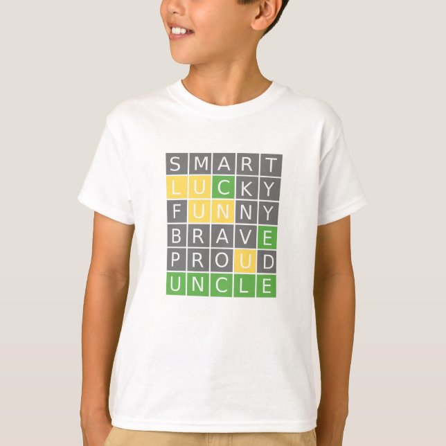 T-shirt jeu Wordle (Devant)