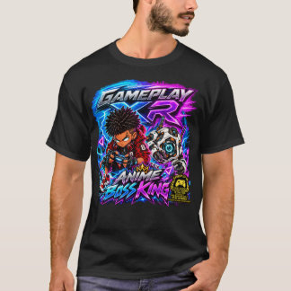 T-shirt Jeu XR Anime Boss King Chibi Joueur Graphique T-