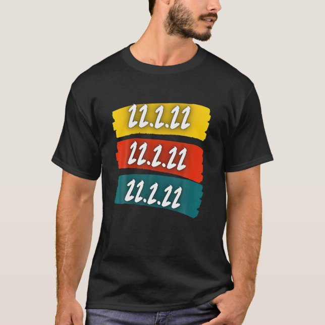 T-shirt Jeudi Mardi 22 Février 2022 Drôle 2/22/22 S (Devant)