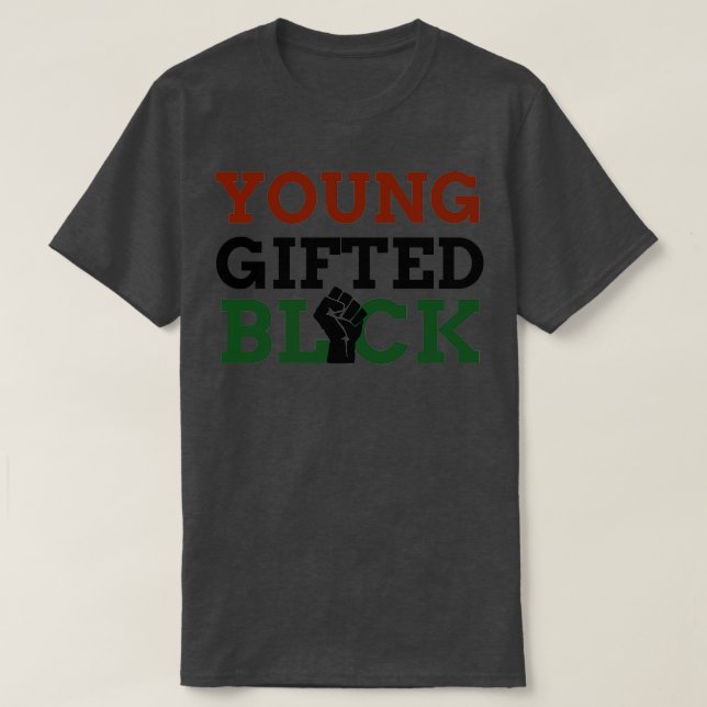 T-shirt Jeune cadeau et noir (Design devant)