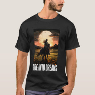 T-shirt Jeune cavalière et un cheval. Rêver à cheval.