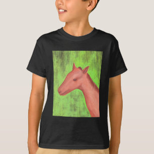 T-shirt Jeune cheval poney peint en aquarelle, chemise