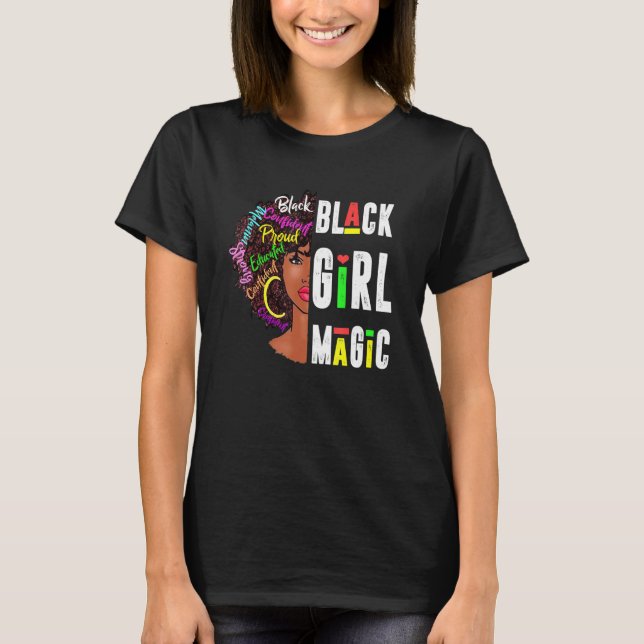 T-shirt Jeune Ed Black Girl Magic Et Black Histoire (Devant)