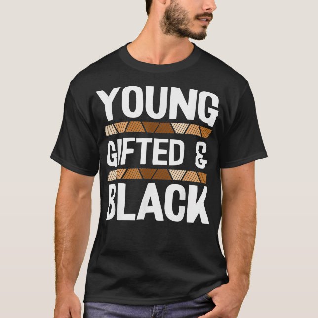 T-shirt Jeune ed et Noir Histoire Mois Cool BLM Melanin (Devant)