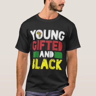 T-shirt Jeune et fierté africaine noire Mois de l'histoire