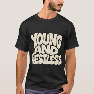 T-shirt Jeune et Inquiet Typographie Gras