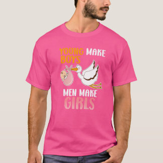 T-shirt Jeune fait que les jeunes hommes font la fille de