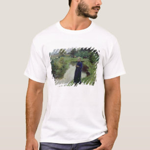 T-shirt Jeune fille dans les domaines,