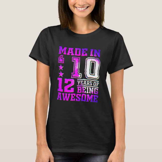 T-shirt Jeune Fille De 12 Ans Pour Fille De 12E Anniversai (Devant)