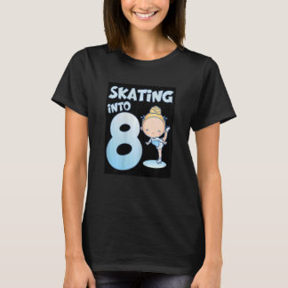 T-shirt Jeune Fille De 8 Ans Patinage Sur Glace Jusqu'À 8E