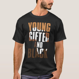 T-shirt Jeune fille noire et édifiée Reine de mélanine Fil
