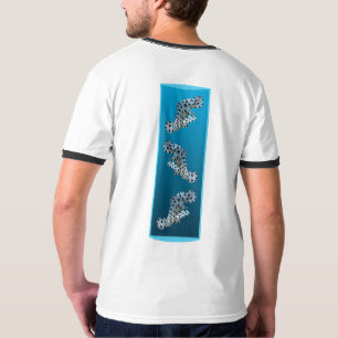 T-shirt Jeune groupe - arrière - plan bleu dégradé de conc