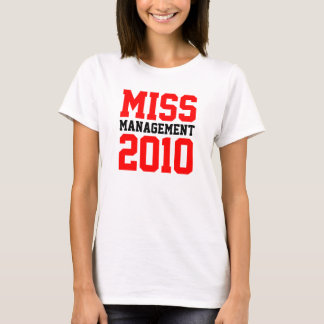 T-shirt Jeune homme de "Mlle Management 2010". Espèces.
