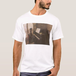 T-shirt Jeune homme jouant au piano par Gustave Caillebott
