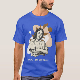 T-shirt Jeune Latin avec une citation de fierté latino fam