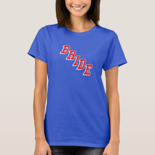 T-shirt Jeune mariée bleue de chemise !