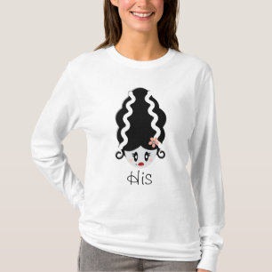 T-shirt Jeune mariée de longue chemise de douille de