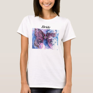 T-shirt Jeune mariée T de mite de Cecropia de PMACarlson