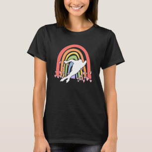 T-shirt Jeune patineuse de vitesse femmes Patinage sur gla