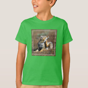 T-shirt Jeune Renard Gris à Torres Del Paine National Park